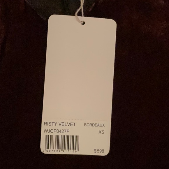 ZADIG & VOLTAIRE zadig & voltaire Risty Velvet Slip Dress color BORDEAUX - Picture 5 of 6